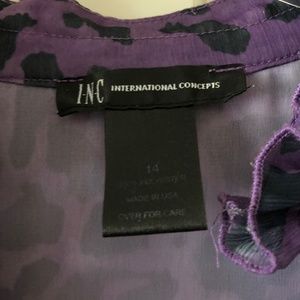 Gorgeous INC leopard purple top